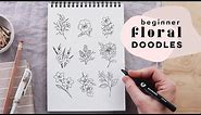 9 Simple Floral Doodles | How to Draw Flowers Step By Step