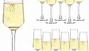 Glass Champagne Flutes Set of 12, 7.5oz Classic Champagne Glasses, Sparkling Wine Glass, Elegant Flutes for Wine Tasting, Anniversary and Wedding - Clear
