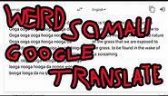 Weird Somali Google Translate
