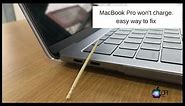 how to clean MacBook pro USB-C type charging port