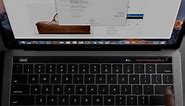 MacBook Pro Touch Bar with TouchID: Close-Up