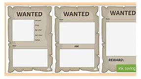 Blank Wanted Poster Template