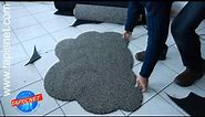 Tapisnet paillasson coton forme nuage découpé à la main tapis hyper absorbant au mètre sur mesure.