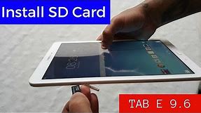 Samsung Galaxy Tab E 9.6 How To Insert Micro Sd Card