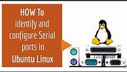 How to detect and identify name and number of serial ports in Linux using dmesg