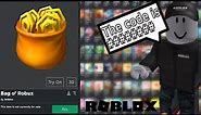 HOW TO GET THE “Bag o’ robux” CODE?? (Roblox)