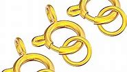 18K Gold Spring Ring Clasp for Jewelry Making,925 Sterling Silver Necklace Clasps and Closures with Open Jump Rings,5MM Thicken Style Spring Clasps Made in Italy