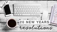 20 New Year's Resolutions For 2018