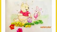 Winnie the pooh satisfying watercolor painting 🍯