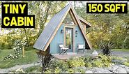OFF-GRID TINY A-FRAME CABIN! 150sqft Micro Glamping Cabin on 78 Acres!