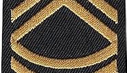 Military Master Sergeant Insignia Patch E9 Rank Iron On Embroidered