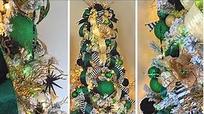 Decorate with Me! Green, Gold, & Black Christmas tree! Christmas tree decoration idea