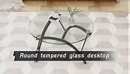 48" Tempered Glass Table Top Round Transparent Table Surface 3/8'' Thick Pencil Polished Edge Multipurpose for Dining Table, Coffee Table, Restaurant Table (48 inch)