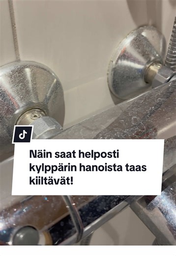 Kylpyhuoneen hanat keräävät helposti kalkkitahroja. Zep Dee Lime on ammattitehoa kotikäyttöön ja toimii siellä, missä tavalliset kalkinpoistajat eivät enää auta.🔥 Näin saat kalkin pois helposti ja tehokkaasti: 1️⃣ Kastele käsiteltävä alue vedellä 2️⃣ Suihkuta Zep Dee Lime tasaisesti kalkin päälle 3️⃣ Anna vaikuttaa hetki 4️⃣ Hankaa sienellä / liinalla 5️⃣ Huuhtele huolellisesti vedellä ✨ Saat raikkaan, kalkittoman lopputuloksen ilman kovaa jynssäystä tai useita käsittelykertoja.🙌🏻 Zep Dee Lim