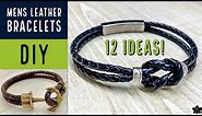 12 DIY Mens Leather Bracelet Designs and Gift Ideas