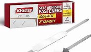 XFasten Self Adhesive Fasteners 2 Inch Capacity (100-Pack) Strong Adhesion Premium File Prong Fasteners 2 Inch for Folders | Durable Prong Fastener Base for Paper, Reports, Charts Folder Accessories
