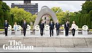 G7 leaders lay wreaths and plant trees at Peace Memorial Park in Hiroshima