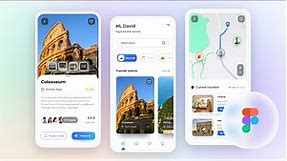 Travel Mobile App Design in Figma (UI/UX, Prototype)