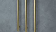 Brass Gold and Brushed Nickel Vertical Heated Towel Rails