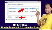 [Tips] How to increase EFI System Partition Size on GPT Disk from 100 MB to 300 MB or more ...