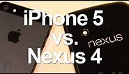 Nexus 4 vs iPhone 5 Speed Test - Boot Up, App Speed, and Browser