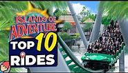 Top 10 RIDES at Universal ISLANDS OF ADVENTURE