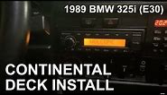 BMW E30 Continental TR7412UB-OR Radio Install [period correct]