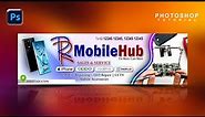 Mobile Shop Banner Design | Adobe Photoshop Tutorial