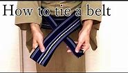 How to tie a belt for men