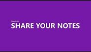 Share your notes with OneNote