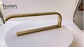 Leyden Antique Brass Towel Ring, Bathroom Hand Towel Holder Retro Towel Bar Wall Mounted Brushed Brass Towel Rack 12.7 inch