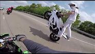 Stunt Motorcycle TAKEOVER Highway at ESR Stunt Ride 2019!