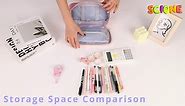 SCIONE Pencil Case for Girls, Large Pencil Pouch School Supplies for Kids with Dry-erase Board, Big Capacity Zipper Cute Pen Box Bag Organizer, Back to School Gifts for Student Teens College Office