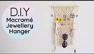 DIY Macrame Jewellery Hanger | Wall Hanging Accessories Organiser