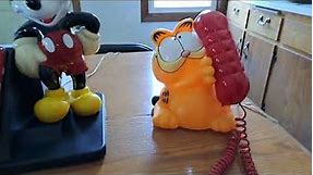 Mickey Mouse Landline Telephone with Garfield Telephone