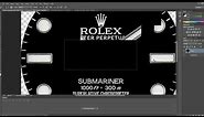 Rolex Submariner on Samsung Gear S3 with custom hands