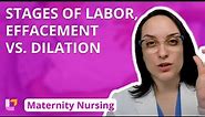 Stages of Labor, Effacement vs. Dilation - Maternity Nursing - Labor & Delivery (L&D) | @LevelUpRN