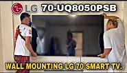 LG 70 inches smart tv wall mounting | 70UQ8050PSB