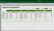 Excel : How to create a simple warehouse management