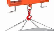 Forklift Lifting Hook, 6600lbs Capacity Forklift Hoist Hook with Two Large L-Fixing Bolts, Heavy Duty Forklift Engine Hoist Mobile Crane Forklift Attachment with Swivel Hook for Forklifts