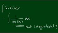 Integration of ∫sec(x)dx