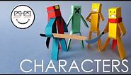 How to make paper characters - minecraft characters without glue by Vyouttar Origami - VM3