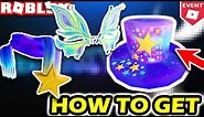 [LEAKS] MAKE A WISH ITEMS IN ROBLOX | MAKE A WISH/CODE EVENT - STAR TOP HAT, LIZZY WINGS STAR SCARF