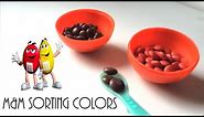 M&M color sorting for kids