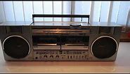 vintage SHARP GF-500 Am FM SW Shortwave Dual Cassette Boombox Stereo Radio RARE!