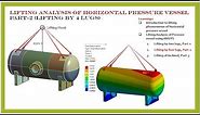 Lifting Analysis of Horizontal pressure vessel using four lifting lugs in ANSYS, Part-2