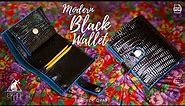 Handcrafted Modern Bifold Black Wallet + Pattern