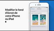 Modifier le fond d’écran de votre iPhone ou iPad — Assistance Apple