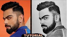 How to draw Virat Kohli Step by Step | Drawing Tutorial | YouCanDraw