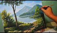 Acrylic Landscape Painting Lesson - Morning in Lake by JmLisondra